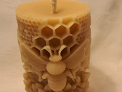 Bee & Flower Pillar Candle