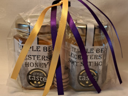 Runny Honey & Soft Set Honey 130g in cellophane bag with honey dipper